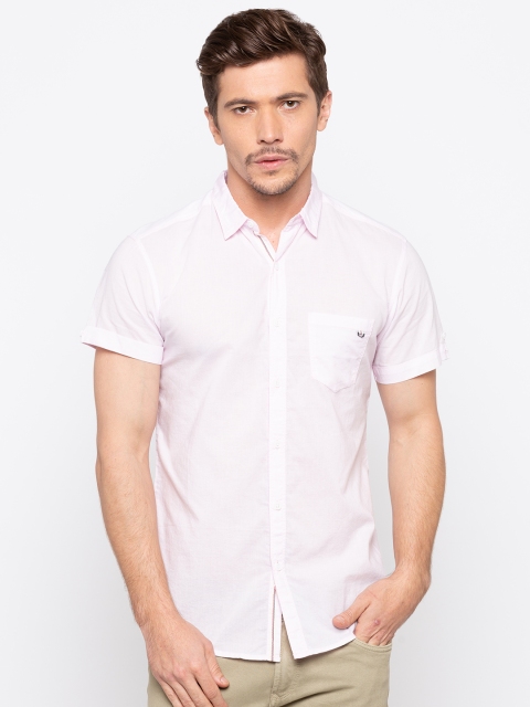 

SPYKAR Men Pink Slim Fit Solid Casual Shirt