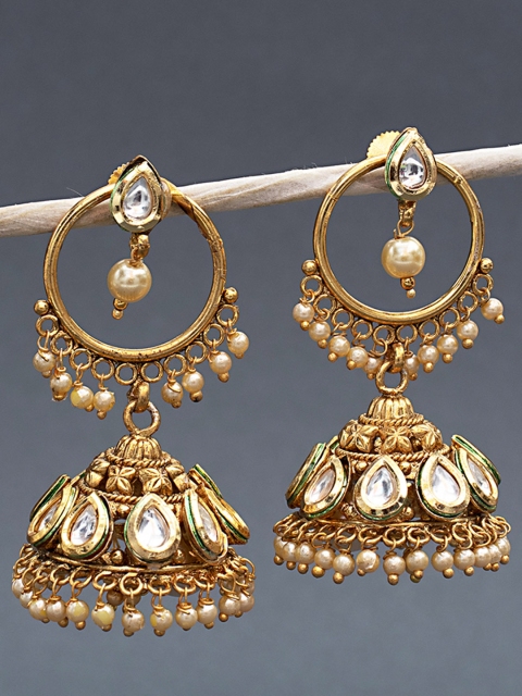 

Peora Gold-Plated Contemporary Jhumkas