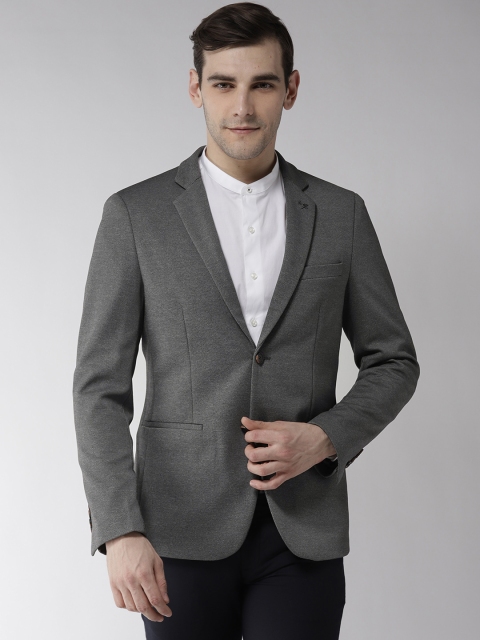 

Arrow New York Men Grey Solid Single-Breasted Zero Calorie Fit Formal Blazer