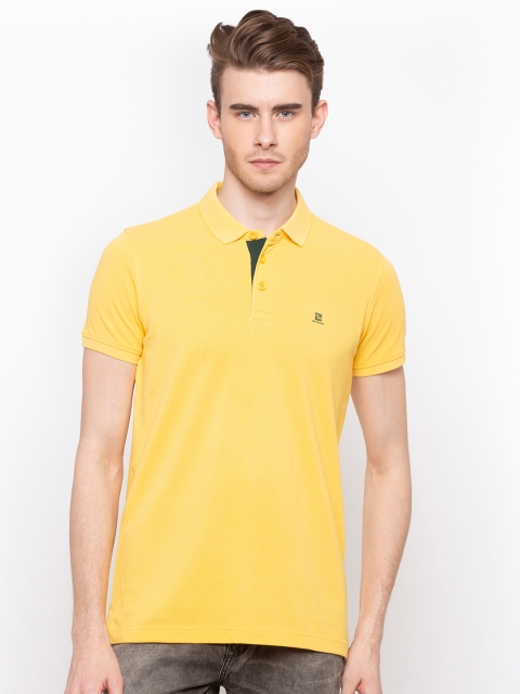 

SPYKAR Men Yellow Solid Polo Collar T-shirt