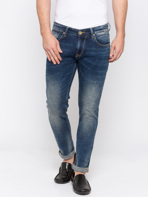 

SPYKAR Men Blue Super Skinny Fit Low-Rise Clean Look Jeans