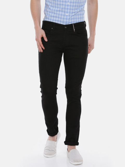 

SPYKAR Men Black Skinny Fit Low-Rise Clean Look Stretchable Jeans