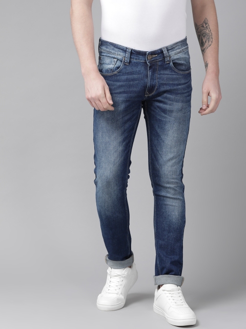 

SPYKAR Men Navy Blue Skinny Fit Low-Rise Clean Look Stretchable Jeans
