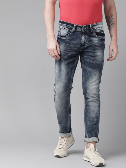 

SPYKAR Men Navy Blue Skinny Fit Low-Rise Clean Look Stretchable Jeans