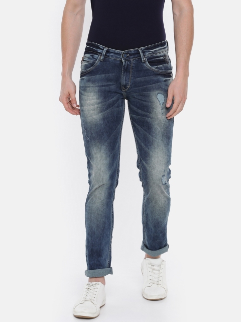 

SPYKAR Men Blue Skinny Fit Low-Rise Mildly Distressed Stretchable Jeans