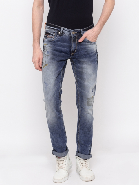 

SPYKAR Men Blue Ultra Slim Skinny Fit Low-Rise Low Distress Stretchable Jeans