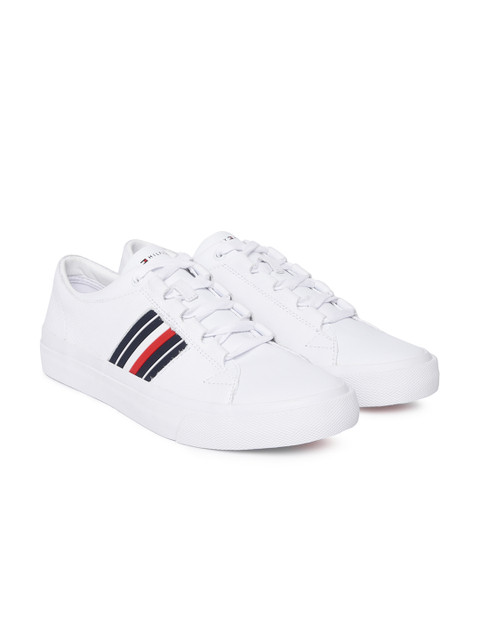 

Tommy Hilfiger Men White Leather Sneakers