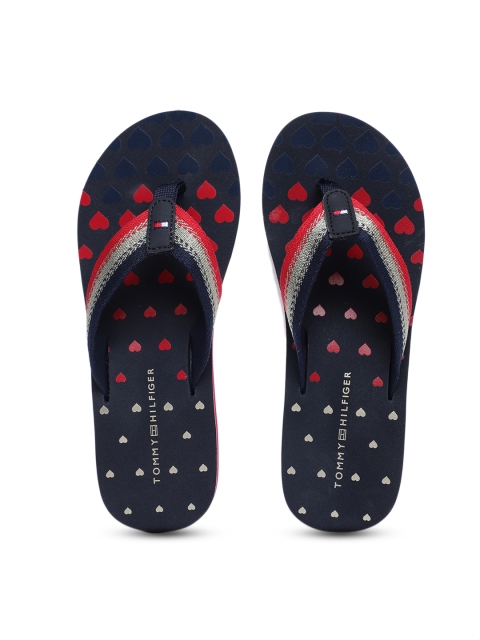 

Tommy Hilfiger Women Navy Blue Printed Thong Flip-Flops