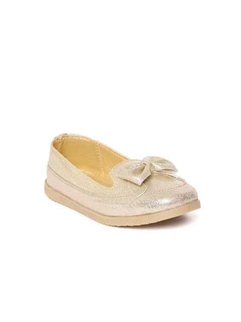 

Barbie Girls Gold-Toned Shimmer Slip-On Sneakers