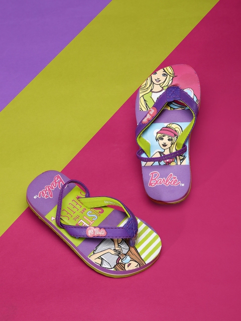 

Barbie Girls Purple Printed Thong Flip-Flops