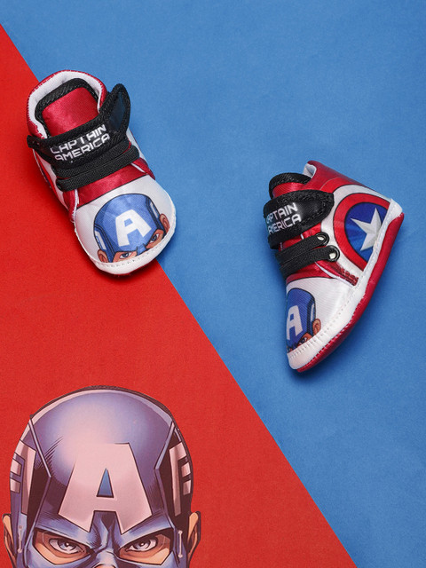 

Marvel Boys Captain America Printed Booties, Red