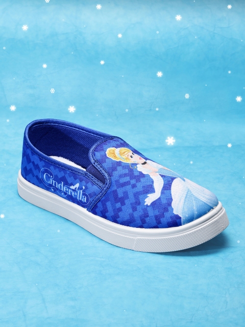 

Disney Princess Girls Princess Printed Slip-On Sneakers, Blue