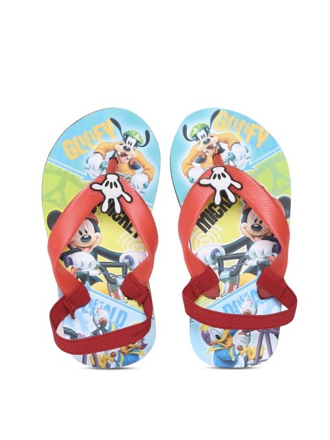 

Disney Boys Red & Blue Mickey Mouse Printed Flip-Flops