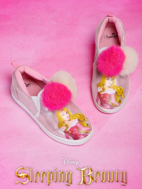 

Disney Princess Girls Princess Printed Slip-On Sneakers, Pink