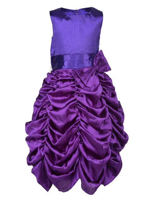 

Samsara Couture Girls Purple Solid Fit and Flare Dress