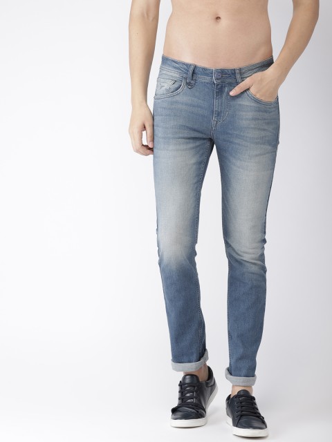 

Flying Machine Men Blue Micheal Slim Tapered Fit Mid-Rise Clean Look Stretchable Jeans