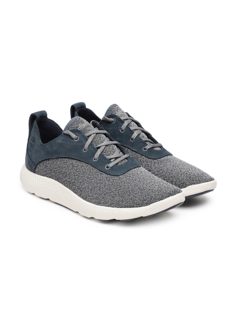 

Timberland Men Navy Blue FLYROAM Leather Sneakers