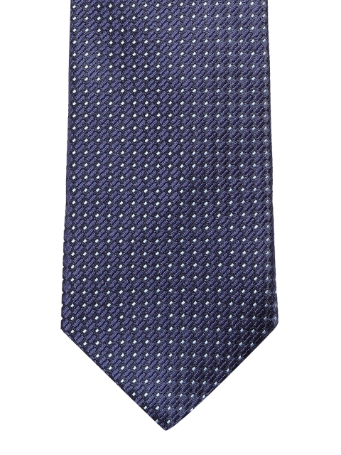 

Lino Perros Navy Woven Design Broad Tie, Navy blue