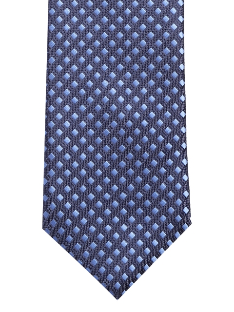 

Lino Perros Blue Woven Design Broad Tie