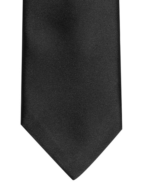 

Lino Perros Black Solid Skinny Tie