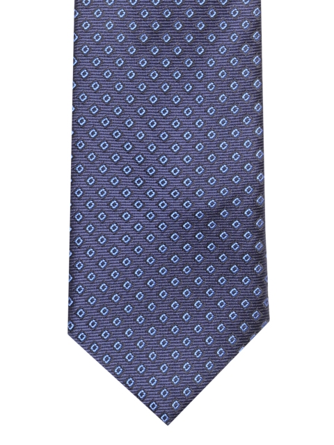 

Lino Perros Navy Blue Woven Design Broad Tie