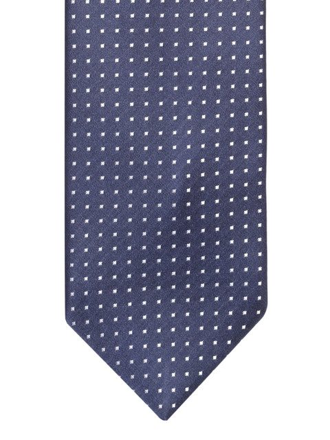 

Lino Perros Navy Blue Woven Design Broad Tie