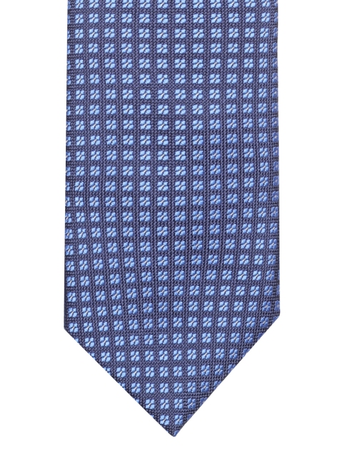 

Lino Perros Blue Woven Design Broad Tie