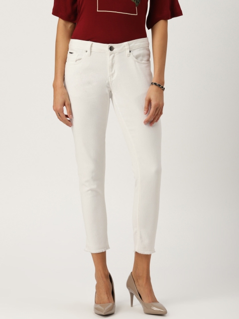 

Ms.Taken Women White Skinny Fit Mid-Rise Clean Look Stretchable Jeans