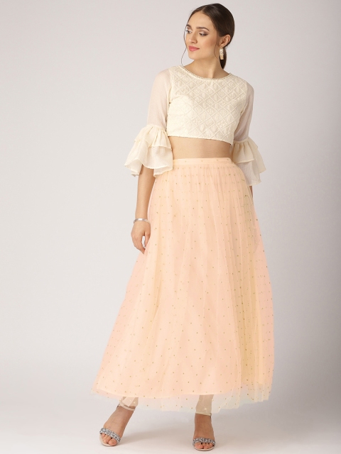 

IMARA Peach-Coloured Ready to Wear Lehenga with Blouse