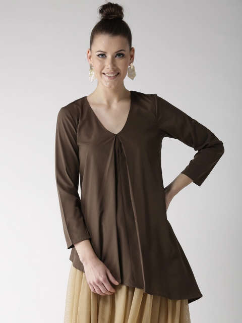 

Popnetic Brown Solid Tunic