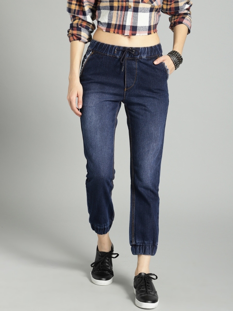 

Roadster Women Blue Fashion Jogger Mid-Rise Clean Look Jeans