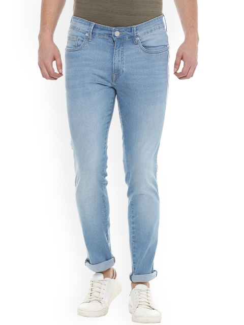 

People Men Blue Slim Fit Mid-Rise Clean Look Jeans