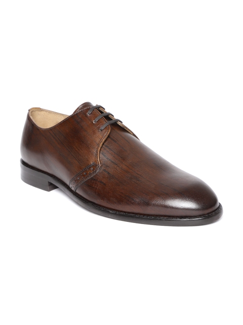 

Louis Philippe Men Brown Printed Leather Formal Derbys