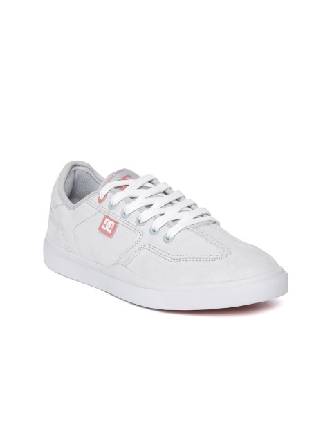 

DC Women Grey Leather Sneakers