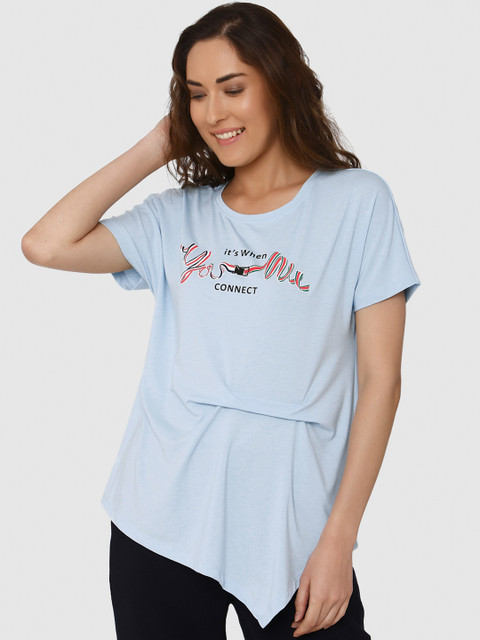 

Vero Moda Women Blue Printed Top