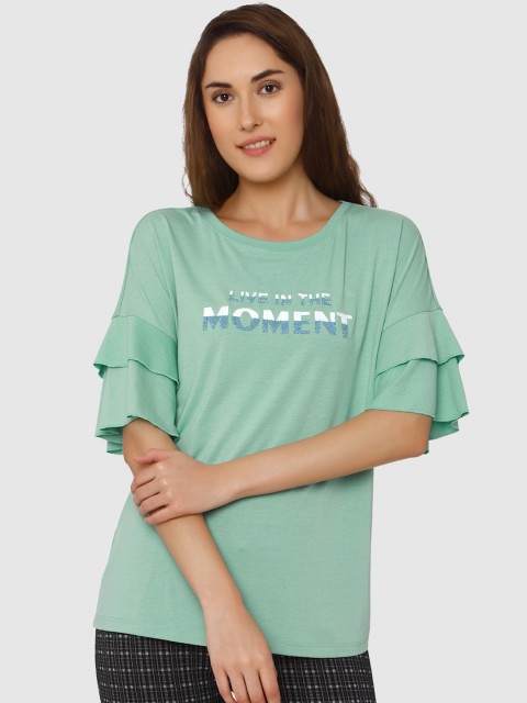 

Vero Moda Women Sea Green Solid Top