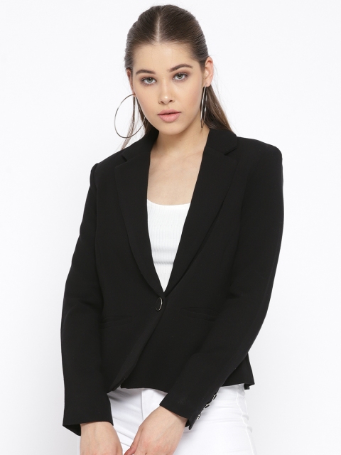 

Vero Moda Women Black Solid Single-Breasted Casual Blazer