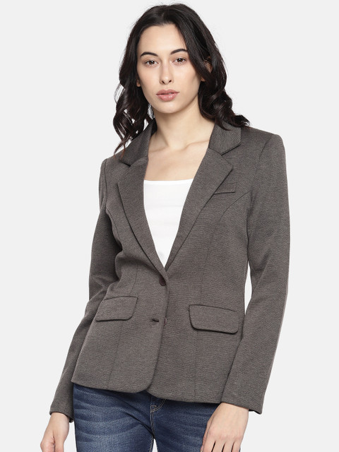 

Vero Moda Women Grey Solid Slim Fit Casual Blazer