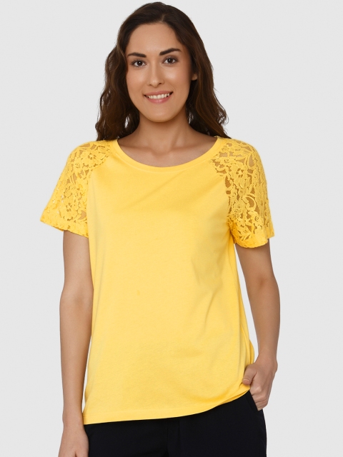 

Vero Moda Women Yellow Solid Top