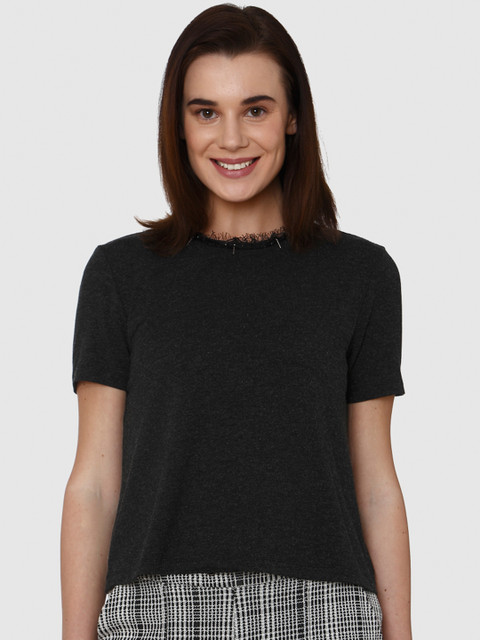 

Vero Moda Women Black Solid Top