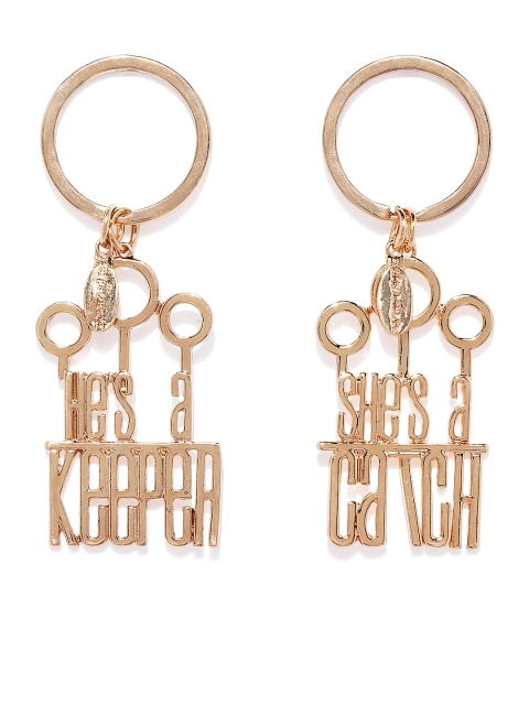 

EFG Set of 2 Rose-Gold Toned Harry Potter Couple Keychains