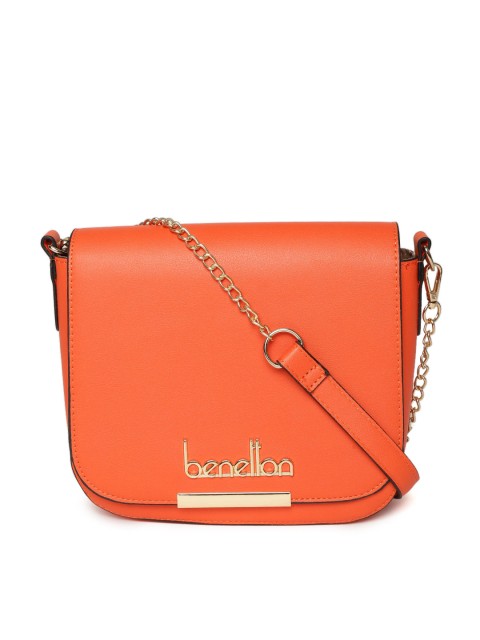 

United Colors of Benetton Orange Solid Sling Bag