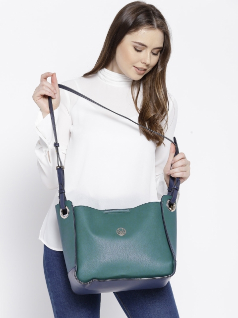 

United Colors of Benetton Green Solid Shoulder Bag