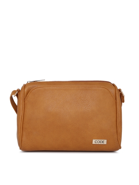 

CODE by Lifestyle Tan Solid Sling Bag