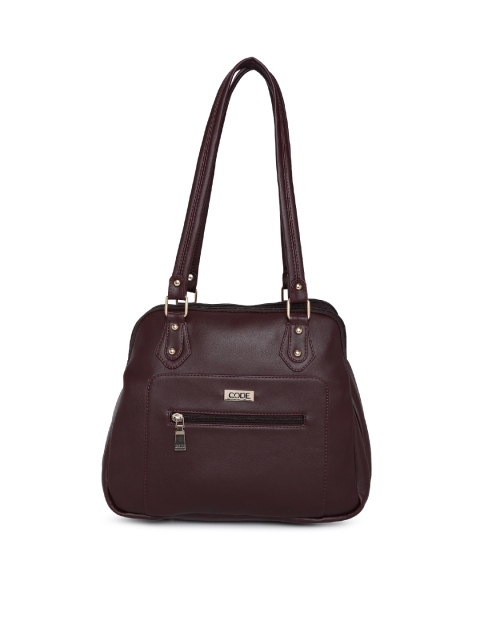 

CODE by Lifestyle Dark Burgundy Solid Shoulder Bag