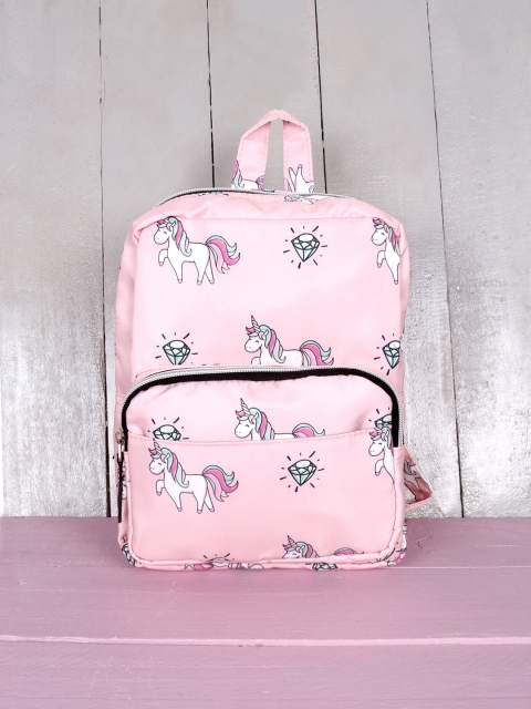 

lil' star Girls Pink Unicorn Printed Backpack
