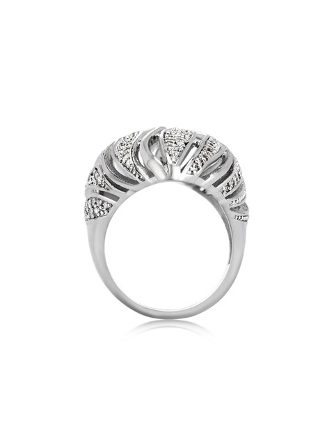 

shaze Women Glittering Reef Ring, Silver