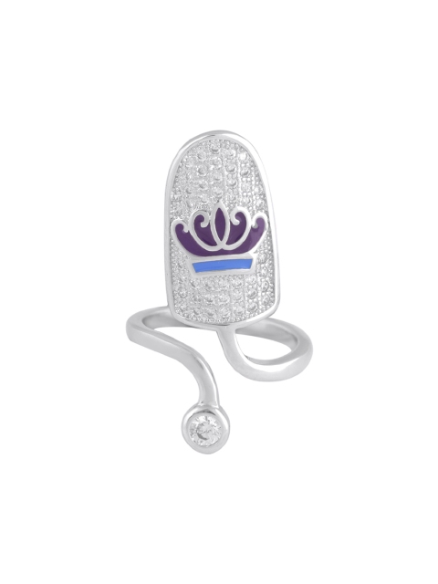 

shaze Women Silver-Plated CZ-Studded Ring