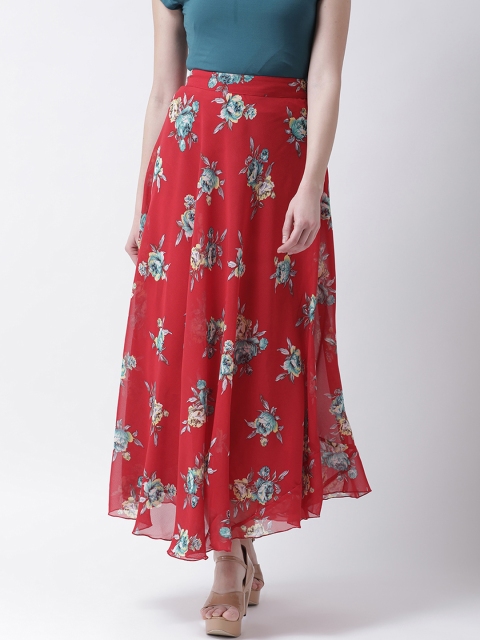 

The Vanca Women Red Printed Maxi Skirt