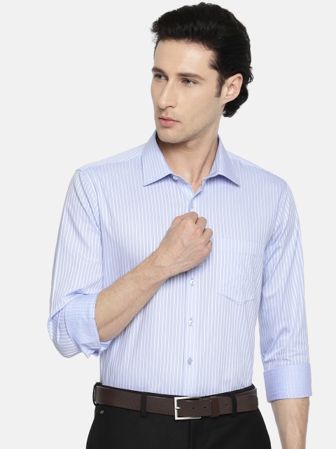 

Van Heusen Men Blue & White Slim Fit Striped Formal Shirt
